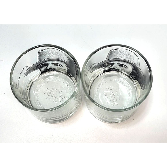 Jack Daniel's Portrait Image Tennessee Whiskey Collectors Cocktail Tumbler Pair - Picture 5 of 6
